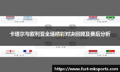 卡塔尔与叙利亚全场精彩对决回顾及赛后分析